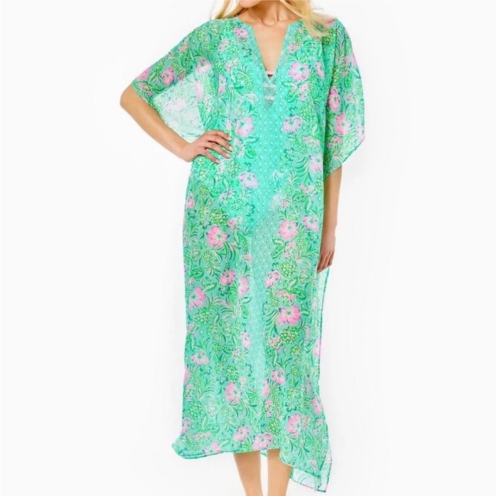 Lilly Pulitzer Cuca Maxi Swim Cover-Up Oh Diamond Girl